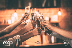 Realtors toasting to EXP Realty, the winner of the 2021 Inman Innovator Brokerage