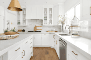 Inspecting the kitchen in your buyers final walk-through before closing