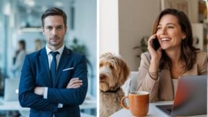 A comparison of two real estate agents. One is formal and stiff and the other is showing off her personality and interests. This helps build a real estate brand that people respond to and want to work with.