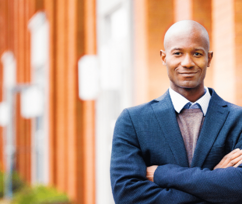 Man who just passed his real estate license exam!