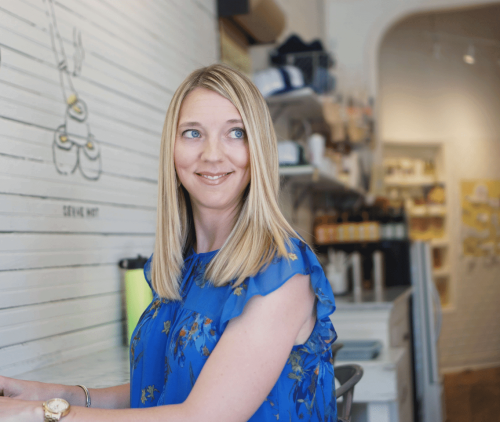 New real estate agent at coffee shop