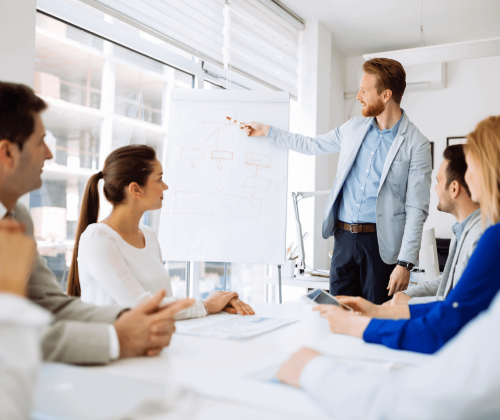 New agents meeting with new broker