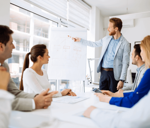 New agents meeting with new broker