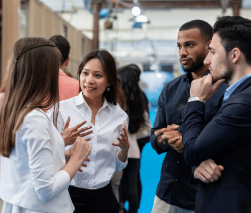 Meeting to find the best real estate brokers for new agents.